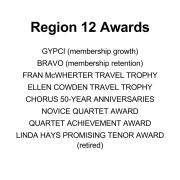 Region 12 Awards List